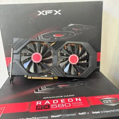 کارت گرافیک RX 580 XFX 8GB GDDR5 استوک در حدنو | پیچ پلمپ +کارتن