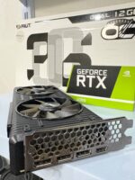 کارت گرافیک پلیت مدل RTX 3060 DUAL حافظه 12گیگابایت استوک در حدنو+کارتن اصلی