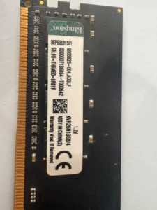 رم کامپیوتر کینگستون مدل KVR26N19S8/4 ظرفیت ۴ گیگابایت DDR4 2666MHz CL19 | کارکرده